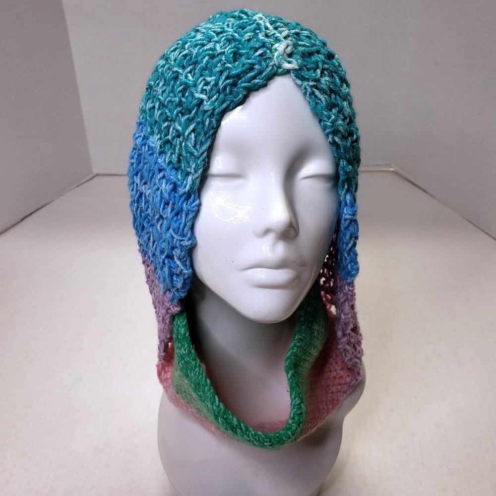 Unisex Crochet Unique Handmade Multicolor Hoodie with Mask | Facemask|
